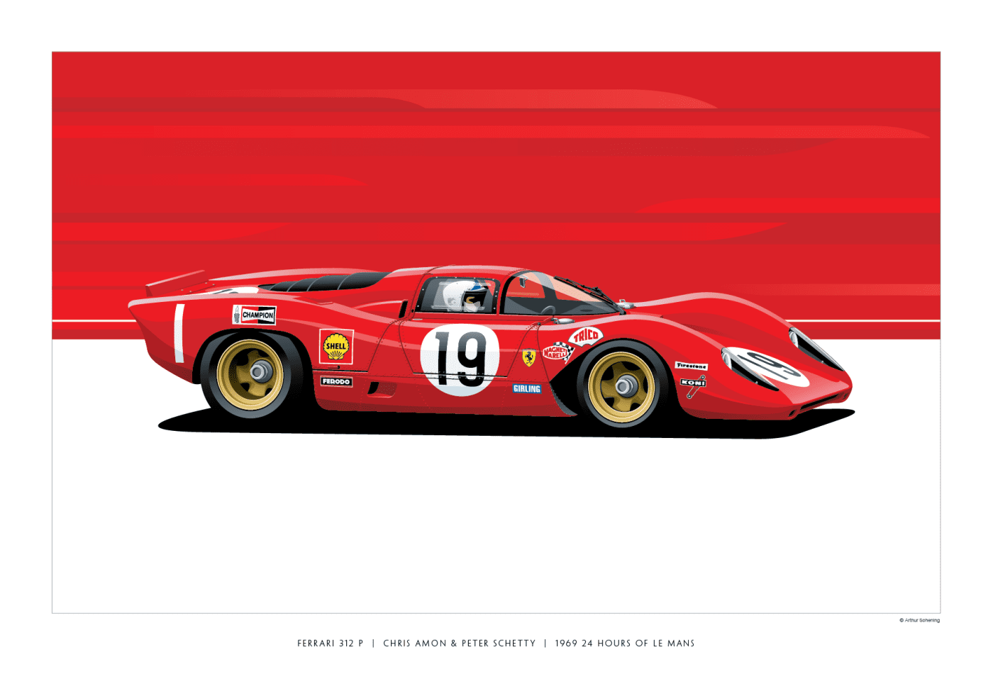 Ferrari 312P by Arthur Schening