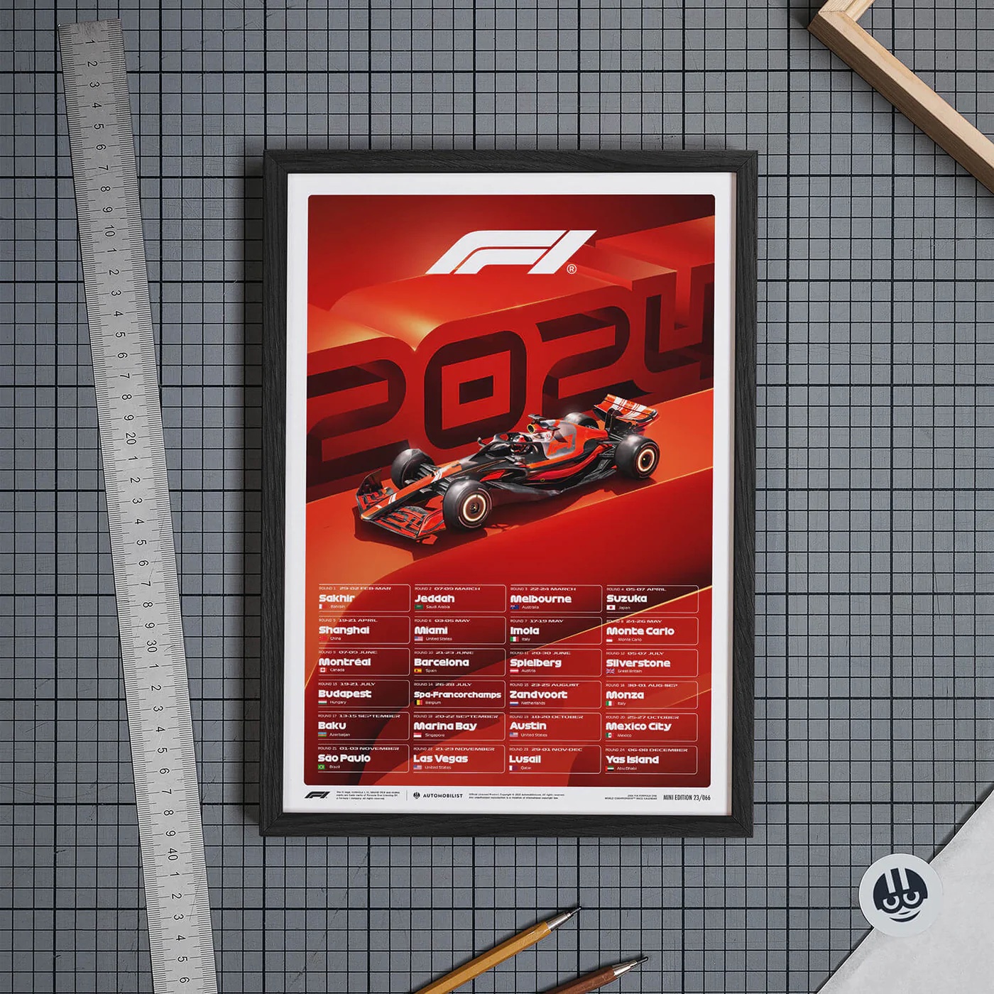 Automobolist x F1 2024 Calendar